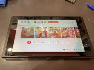 Nintendo Switchでゲームソフトが正常に読み込まれたホーム画面（修理後）

