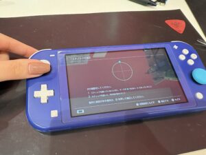 アナログスティック修理後に正常動作するSwitch Lite
