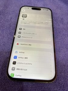 吉川美南で受けたiPhone16Pro画面修理後の写真